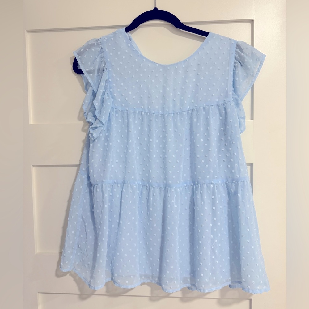 Blue Polka dot shirt